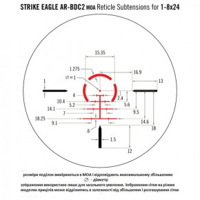   Vortex Strike Eagle 1-8x24 (AR-BDC2 IR) Refurbished 5