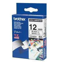  Brother 12mm white, Print black (TZEN231)