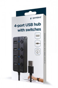  USB 2.0 Gembird 4USB2.0,  , , Black (UHB-U2P4P-01) 6