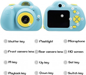   Upix Kids Camera SC02 Blue 4