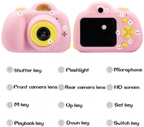   Upix Kids Camera SC02 Pink 4