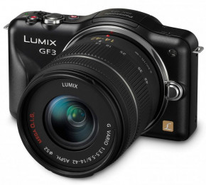  Panasonic Lumix DMC-GF3 Kit 14-42mm Black (DMC-GF3KEE-K) 