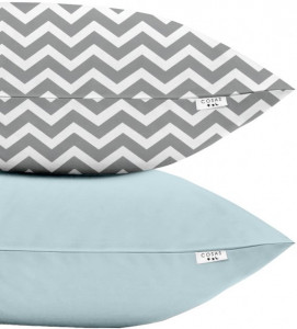   Cosas ZIGZAG GREY LIGHT BLUE SetPillow_ZigzagGrey_LightBlue_5070 (4822052050453)