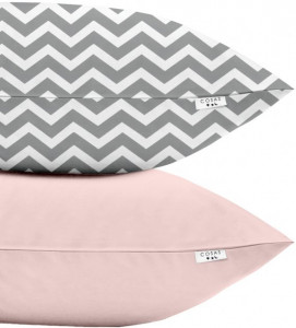   Cosas ZIGZAG GREY ROSE SetPillow_ZigzagGrey_Rose_5070 (4822052050460)