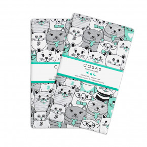   Cosas CATS GREY MINT (SetPillow_CatsGray_4060) 5