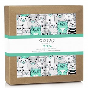   Cosas CATS GREY MINT (SetPillow_CatsGray_4060) 6