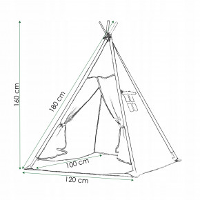  - Springos Tipi XXL TIP02 White/Black 10