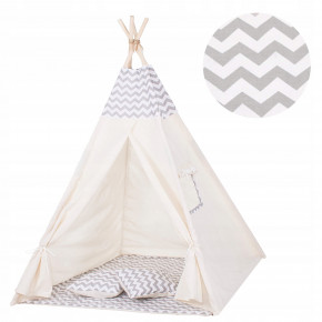  - Springos Tipi XXL TIP03 White/Grey 4