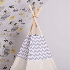  - Springos Tipi XXL TIP03 White/Grey 8