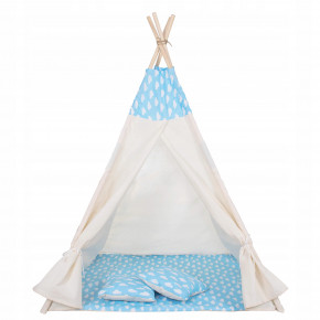  - Springos Tipi XXL TIP05 White/Sky Blue 13