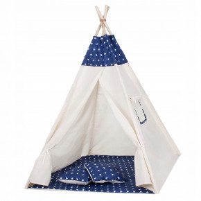  - Springos Tipi XXL TIP08 White/Blue