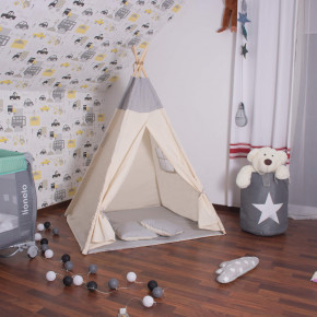  - Springos Tipi XXL TIP10 White/Grey 4