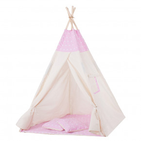  - Springos Tipi XXL TIP12 White/Pink