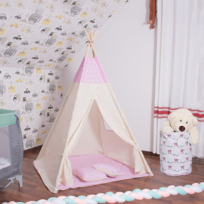  - Springos Tipi XXL TIP12 White/Pink 4