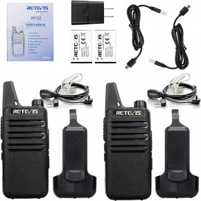  Retevis RT22 Walkie Talkies Two-Way Radios   䳿   ( 2 ) Black 8