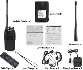   Topsung Long Range Walkie Talkies, Weather Alert,         ( 4 ) (2)