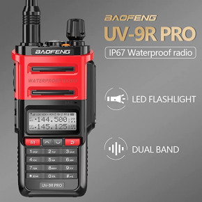  Baofeng UV-9R PRO Black Red 4