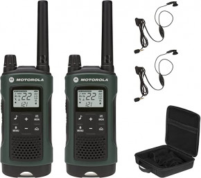  Motorola T465 Talkabout Rechargeable Two-Way Radio Bundle Green