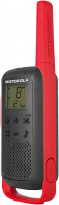  Motorola T210 Two-Way Radio Black W/Red ( 2 ) 4