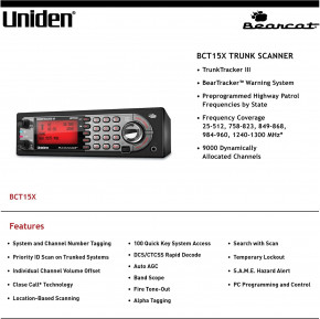    Uniden BCT15X + 7-Watt External Speaker (2)