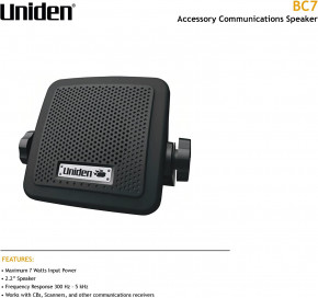    Uniden BCT15X + 7-Watt External Speaker (4)