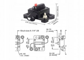  DC  Batpol BRS-RCB250, 250A, 12-24V, waterproof 3