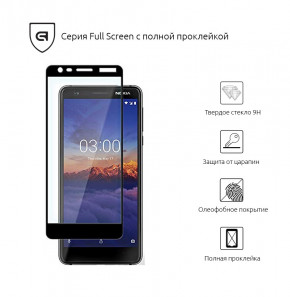   Armorstandart Full Glue  Nokia 3.1 Black (ARM53730-GFG-BK) 3