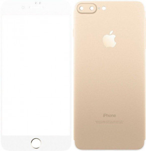   TOTO 2,5D Full cover Tempered Glass front and back for iPhone 7 Plus Gold #I/S