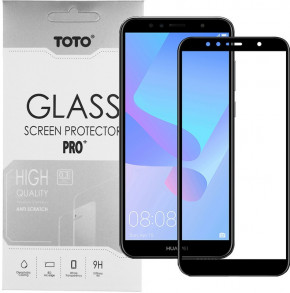   TOTO 5D Full Cover Tempered Glass Huawei Y6 Prime 2018 Black #I/S