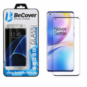   3D Curved Edge BeCover  OnePlus 8 Black (704826)