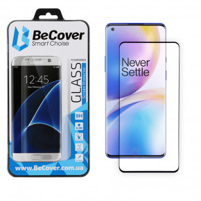   3D Curved Edge BeCover  OnePlus 8 Pro Black (704827)