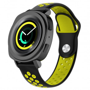  Nike Style BeCover  Samsung Galaxy Watch 42mm / Watch Active / Active 2 40/44mm / Watch 3 41mm / Gear S2 Classic / Gear Sport Black-Yellow (705697)