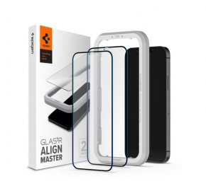   Spigen  iPhone 12 / 12 Pro tR ALM FC Black (2Pack) (AGL01802)