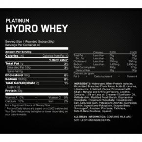  Optimum Nutrition Platinum Hydrowhey 1590   3