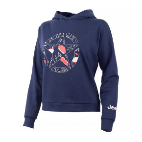  JEEP HOODED CROPPED SWEATSHIRT STAR Botanical Print S (O102607-A184)