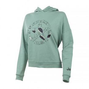  JEEP HOODED CROPPED SWEATSHIRT STAR Botanical Print L (O102607-E854)