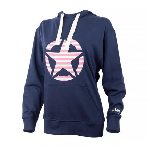  JEEP HOODED OVERSIZE SWEATSHIRT STAR Striped Print M (O102608-A184)