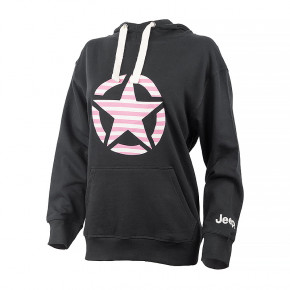  JEEP HOODED OVERSIZE SWEATSHIRT STAR Striped Print M (O102608-B000)