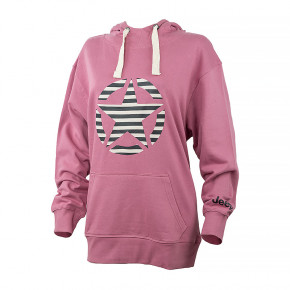  JEEP HOODED OVERSIZE SWEATSHIRT STAR Striped Print XS (O102608-P490)