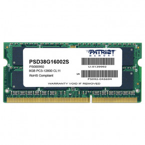   ' Patriot DDR3 8GB 1600 MHz CL11 SODIMM 1 (PSD38G16002S) (0)