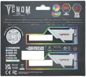   DDR5 2x16GB/6000 Patriot Viper Venom RGB (PVVR532G600C36K) 12