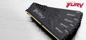    Kingston DDR4 3200 64GB KIT (32GBx2) Fury Beast (KF432C16BBK2/64) 4