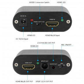   U&P Audio Extractor HDMI - HDMI / AUDIO Black (WAZ-HDARC-BK) 3