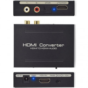   U&P Audio Extractor HDMI - HDMI / SPDIF / RCA Black (WAZ-HDARC2-BK) 5