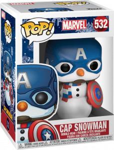   Funko POP! Bobble: Marvel: Holiday: Capt America 43335 (FUN2503) 3