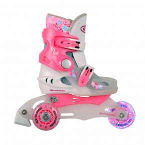   WORKER TriGo Skate LED     -  XS 26-29/Pink (13365-XS-1)