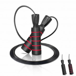      4yourhealth 2.5m. Premium Jump Rope 2471 Black-Red