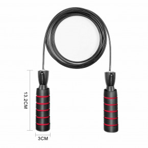      4yourhealth 2.5m. Premium Jump Rope 2471 Black-Red 8