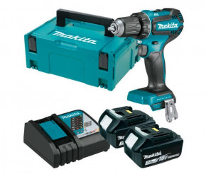  - Makita DDF485RFJ + 2  BL1830 18 V 3 Ah + / DC18RC + MakPac