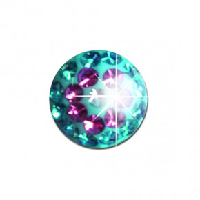  Biojoux Urban Button 8 mm Crystal/Aqua Rose